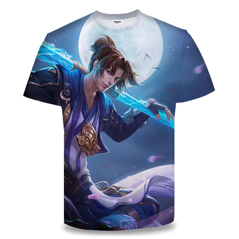 Honor of Kings T-Shirt Sun Wukong Supreme Treasure Hellfire Ma Chao Divine Might Clothing 3D Print Fashion High Street Short Sleeve Honor of Kings T-Shirt Sun Wukong Supreme Treasure Hellfire Ma Chao Divine Might Clothing 3D Print Fashion High Street Short Sleeve