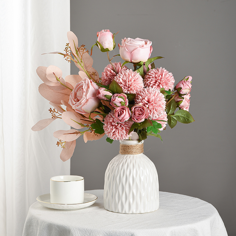 Simulation Bouquet Set table Living room decorated ping-pong Chrysanthemum Pendulum with emulated floral dry floral upscale home furnishing floral-Taobao