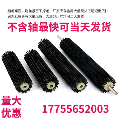Industrial Brush Roller Sand Screening Machine Anti-Clogging Conveyor Belt Photovoltaic Panel Fruit and Vegetable Cleaning Machine Dust Removal and Residue Removal Cylindrical Roller Brush