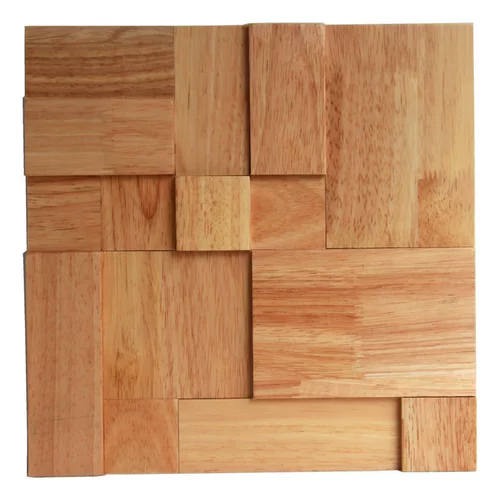 Современная трехмерная мозаика из натурального дерева