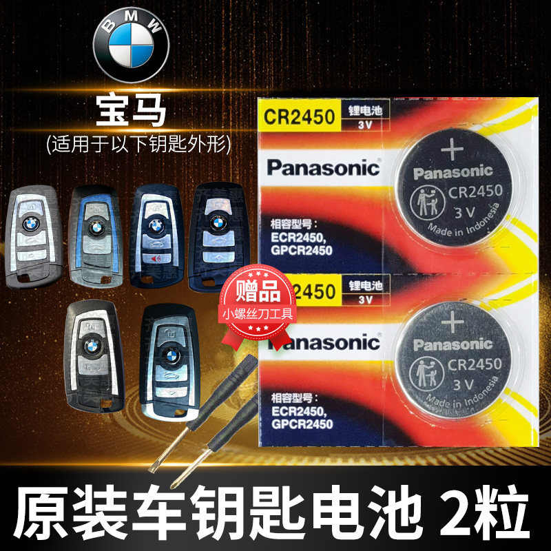 Panasonic CR2450 Button Grip Battery 3v Lithium Electronic BMW1 3 5 7 Series Original Car Key Remote Control for Sanwu Factory 730 320li 520 