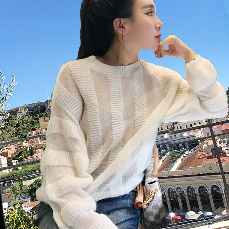 Cửa hàng mới Yangqi phải rơi vào mùa thu lụa bạc mùa thu 2020 áo len tay áo len len áo len AC235 - Đan Cardigan