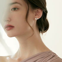 pn earrings female sterling silver 2021 New Tide compact temperament simple cold wind 925 hypoallergenic pearl earrings