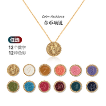 PNJewelry gold coin necklace clavicle temperament simple wild fashion send girlfriend birthday gift accessories Europe and the United States