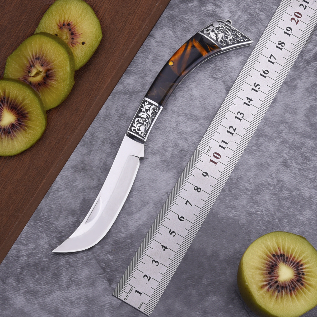 Folding knife tritium air knife portable outdoor knife Kikuta fruit folding knife home dormitory with melon cutting knife