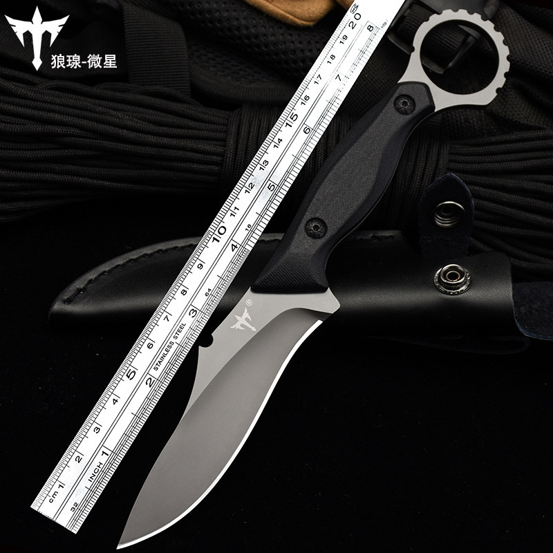 Wolf Knife knife sharpened wilderness Survival Carry-on Knife Defense Outdoor Small Knife Tactical High Hardness Special Battle Small Straight Knife
