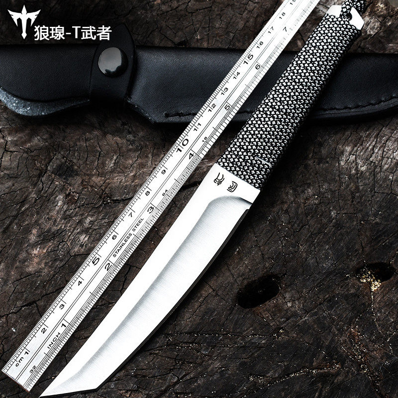 Cutter outdoor field Survival hunting knife Frontal Knife for living with knife-proof military knife with high hardness military knife