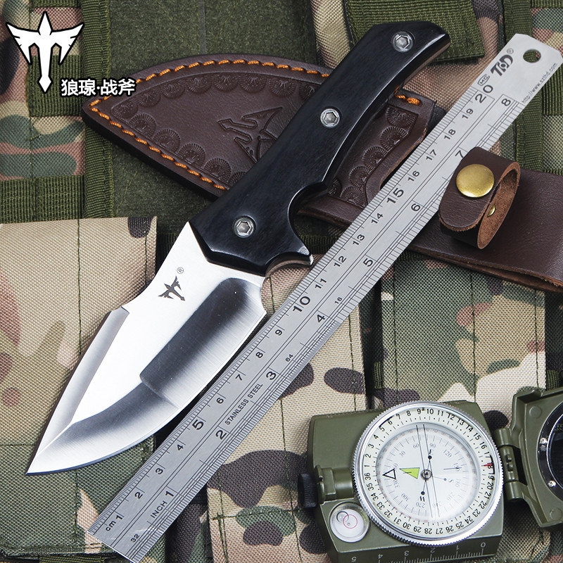 Wolverine wilderness survival saber outdoor pocket knife field survival self-defense portable knife high hardness portable straight knife
