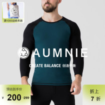 AUMNIE Australia Mini plastic body sports inserted shoulder blouses mens sports fitness running exercise Long sleeves T-shirt yoga clothes