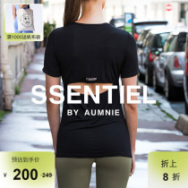 AUMNIE Australian Mindy Rhythmic T-shirt Woman Short Sleeve Sports Fitness Dew back yoga dress with breathable casual blouses