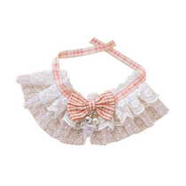 Cat collar bow lace bell triangle scarf puppy mouth towel bib decoration pet cat supplies