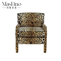 Masfino retro light and luxurious BAO WELN fabric armchair sofa minimalist living-room Bedroom Single Casual Chair Modern Chair