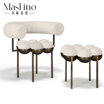 Masfino Designer Modern Simple Living Room Catering Chair Creative Stool Villa Household High Chair