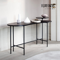  Metal tray desktop laptop table Nordic style simple solid wood marble office bedroom complete table