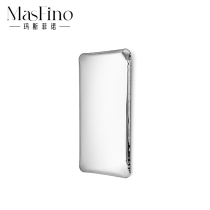 Masfino Modern Light Lavish Creative Fashion Polished Stainless Steel Rectangular Wear Mirror Wall Accessories Home Hotel Villa