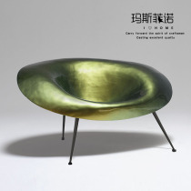 MSFN Modern Light Extravaganza Design Creative Fashion Metal Shell Armrest Casual Chair Living-room Prototype Room Hotel Villa