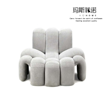 Masfino Cloth Art Single Sofa Chair Brief Internet Red Creativity Modern Spider Armrest Casual Chair Art Living Room