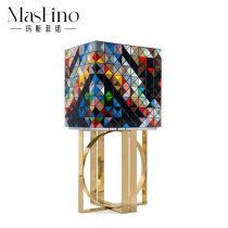 Masfino Italian Light Luxury Stainless Steel Living Room Pixel Cabinet House Cabinet Cabinet Cabinet