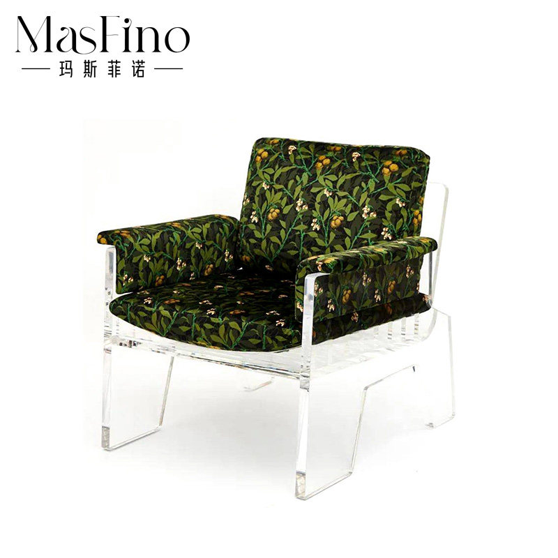 Masfino Nordic Design Creative Acrylic Clothes Floating Casual Chair Living Room Villa