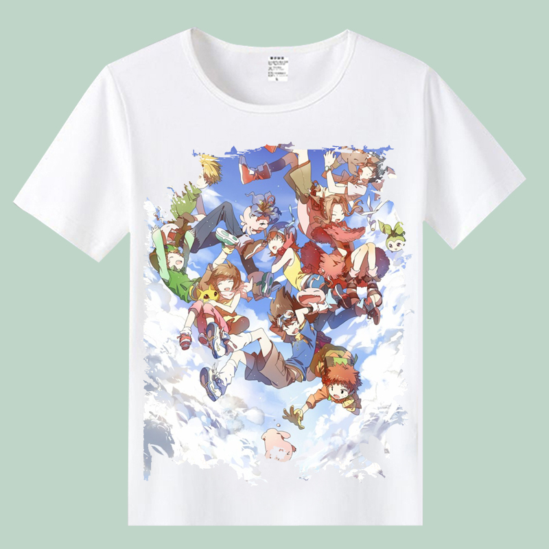 Ma thuật Kỹ Thuật Số Bé T-Shirt Mùa Hè Sinh Viên Lỏng T-Shirt Pikachu Phim Hoạt Hình Anime Ngắn Tay Áo sticker búp bê