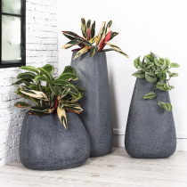 Nordic creative large FRP flower pot Floor-to-ceiling vase potted decoration Modern simple shopping mall outdoor large flower device
