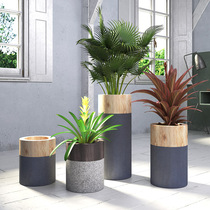 Big nose Nordic large FRP flower pot Simple flower box Flower pool Shopping mall Hotel flower pot flower tank Green plant pot