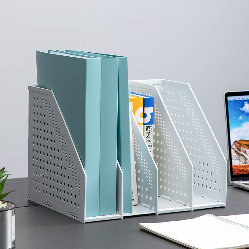 Deli 78996 quadruple folding file frame desktop office supplies multi-layer telescopic integrated rack