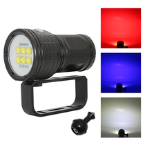 New photography lighting flashlight red light blue white light high power multifunctional fill light 14A diving light