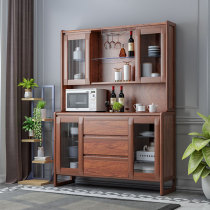 New Chinese sideboard solid wood modern simple kitchen wine cabinet storage cabinet combination household small household storage side cabinet