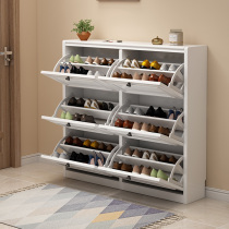 American ultra-thin flip shoe cabinet 17cm space-saving light luxury home door porch cabinet large capacity access door Hall Cabinet