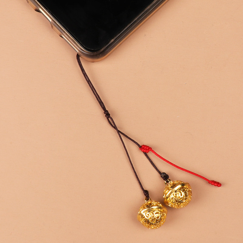 Flower thousand bone bell mobile phone pendant handmade keychain phone hanger personality creative fortune safe bag bag hanging ornament