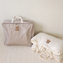 South Korea S Kindergarten Quilt Collection Bag Home Damp Clothing Cotton Quilted by Baggage Moving Pack Handbags