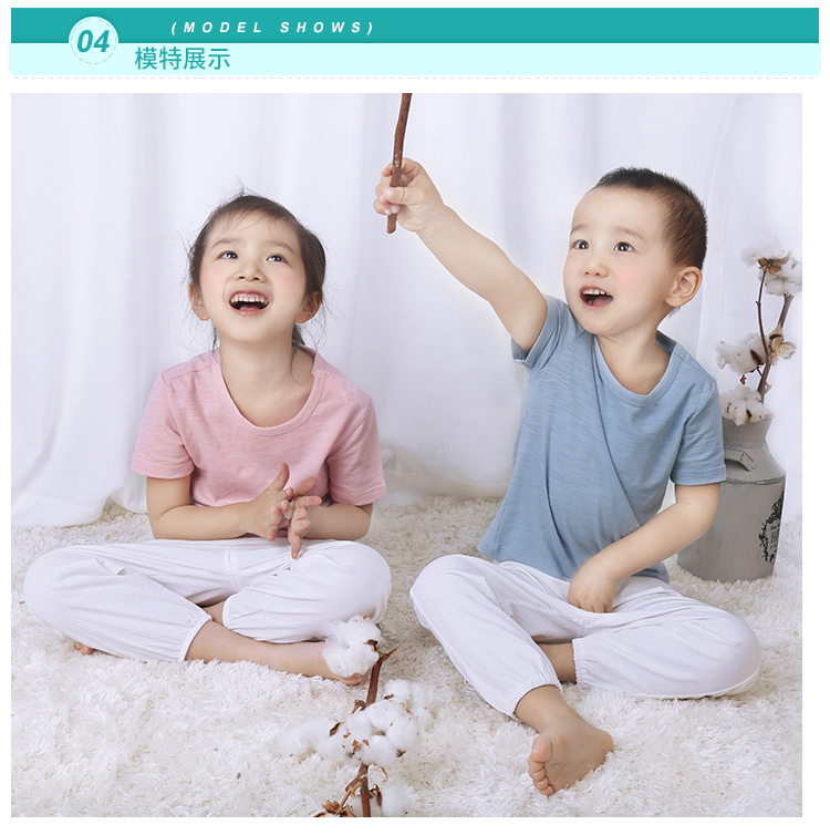 Cậu bé ngắn tay T-Shirt 2018 mới tre bông thủy triều 5 trẻ em 6 bé nửa tay áo 3 nữ 7-year-old Hàn Quốc màu áo thun bé gái đẹp