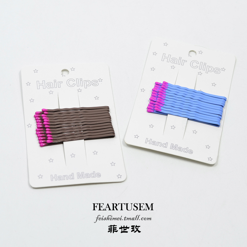 Japan-ROK Colour Clips South Korea Candy Color Small Hair Clip And Sea Clip Hairclip Hair Clip Netting Red Head Decorated Hair Clip Female Side Clip Woman