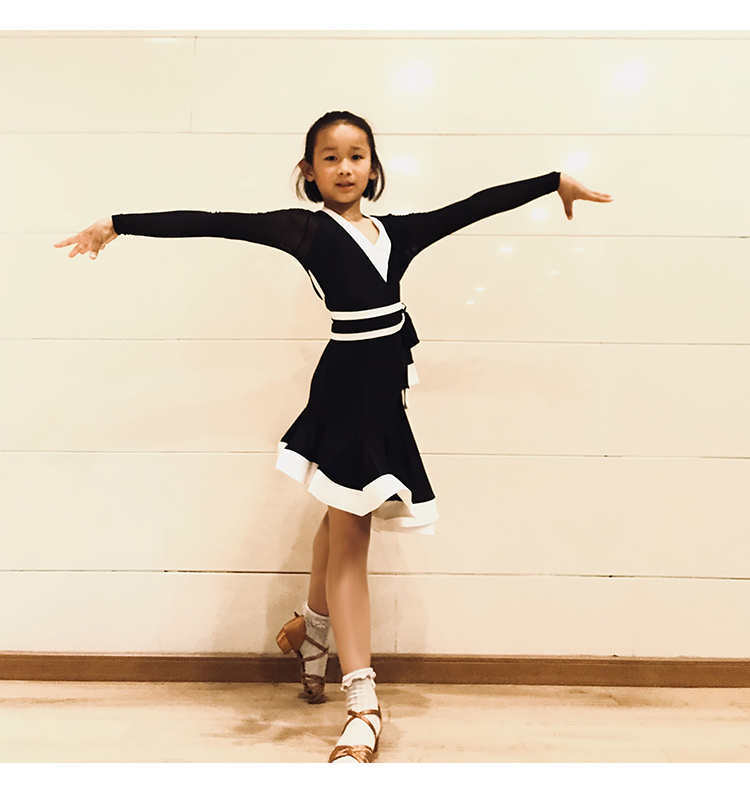 Dancebaby Trang phục khiêu vũ Latin trẻ em nữ ăn mặc mới nhảy xương cá tập thể dục quần áo hiệu suất quần áo DA571 - Khiêu vũ / Thể dục nhịp điệu / Thể dục dụng cụ giày múa