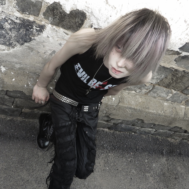 Evil Beast Jojo'Five-Pointed Star Mark' Subculture Slim-Fit Shoulder-Enhancing Waist-Cinching Stretchy Sleeveless Vest