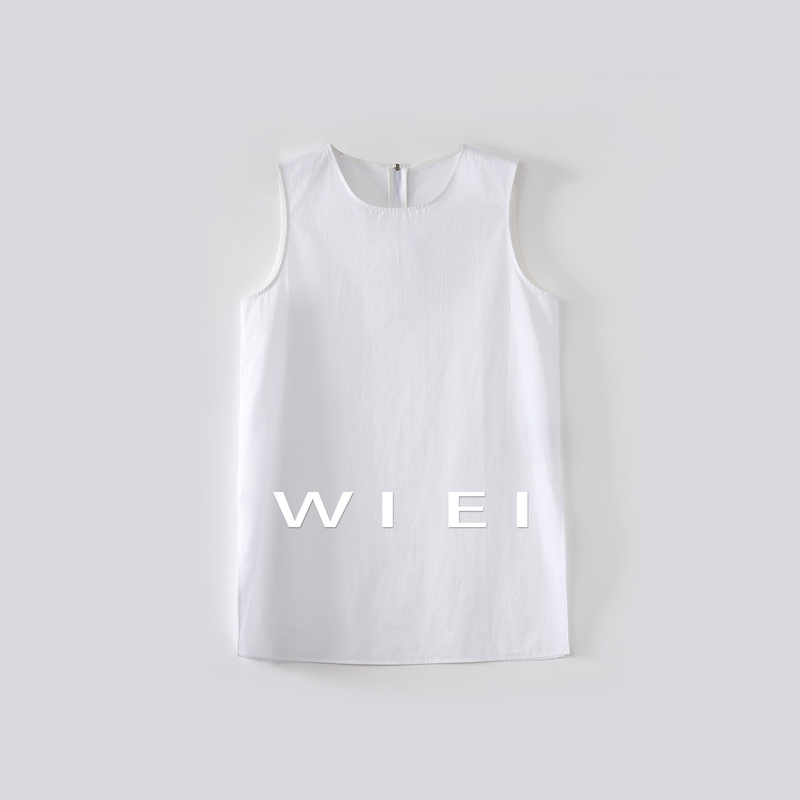 《Wi Ei》 Crushed Ice Imported from Omi, Made from High-Quality Long-Staple Cotton, Comfortable and Loose-Fitting Sleeveless Vest W26100154