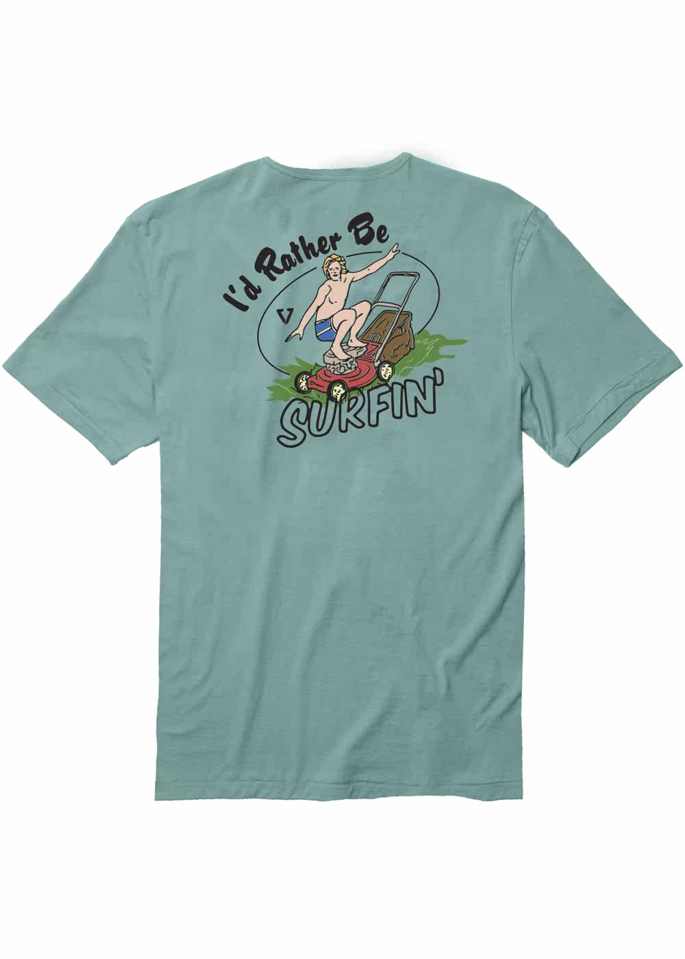 US Vissla wave card | Summer Vacation pure cotton short sleeve T-shirt wearing is the wave