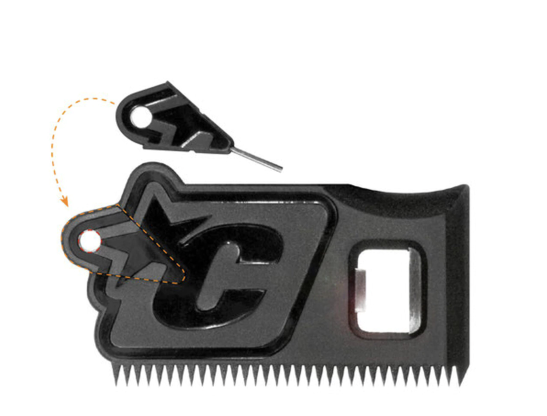 Australian Creatures wax comb opener FIN KEY 3 in 1 surf wax comb