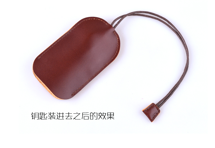 [Kiến nhỏ] da mini kéo retro móc túi lớp da đầu tiên xe unisex ví móc chìa khóa giá rẻ