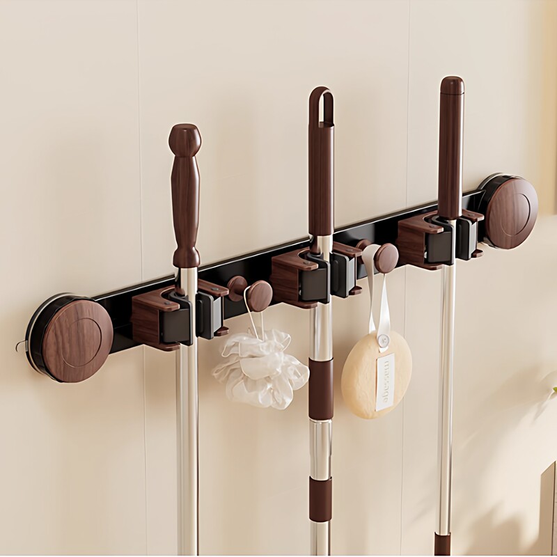 Japanese Bathroom Suction Cup Mop Wall Mount Holder Vintage Style No-Drill Vacuum Traceless Mop Broom Hook Japanese Bathroom Suction Cup Mop Wall Mount Holder Vintage Style No-Drill Vacuum Traceless Mop Broom Hook