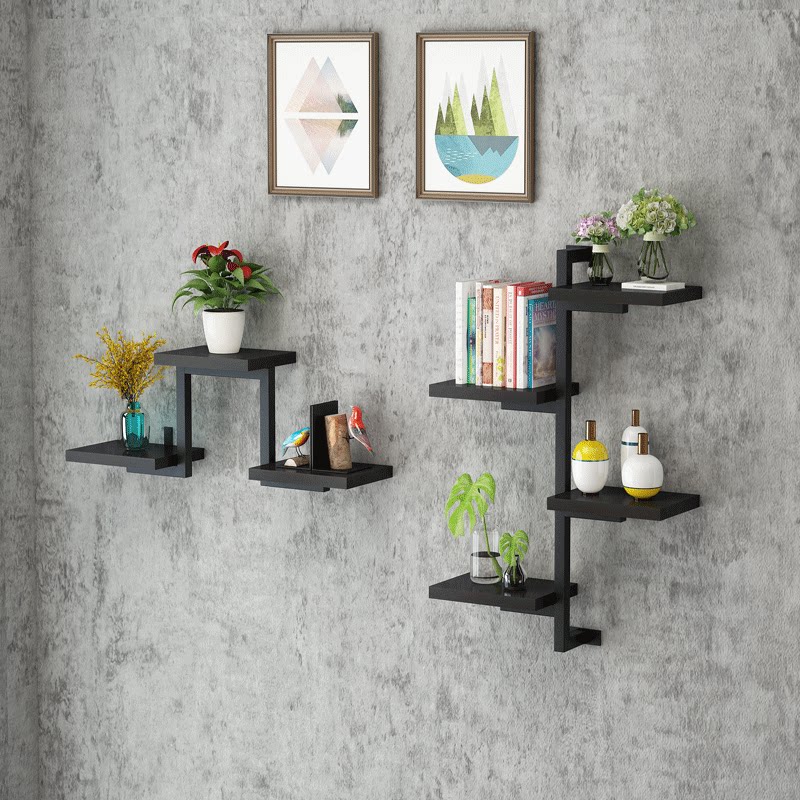 Shelf wall wall hanging living room simple decorative frame creative wall flower shelf bookshelf wall clapboard word clapboard