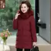 Young mother autumn and winter down cotton coat jacket 2020 new middle-aged women Foreign fashion cotton coat medium and long version