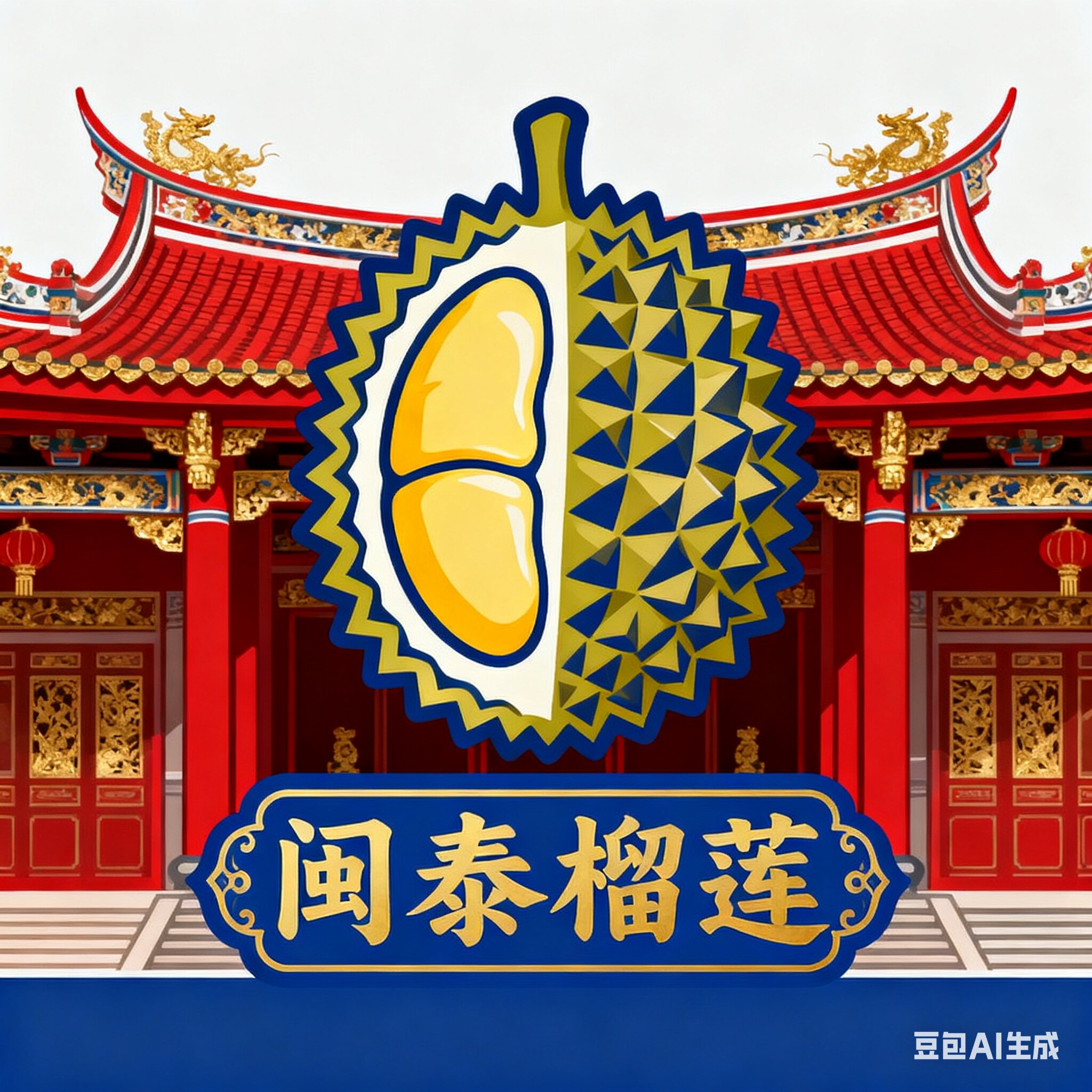 晋美榴莲的LOGO