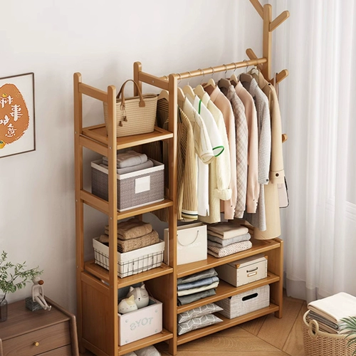 Бытовой шкаф напольный для спальни, бытовой шкаф для хранения прикроватной одежды на ночь, многофункциональный шкаф-купе из массива дерева