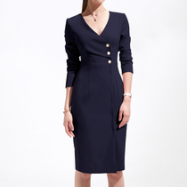 Flight Attendant Career Uniform Temperament Dress Beautician to work suit Business Slim Ocean Work Dress Summer