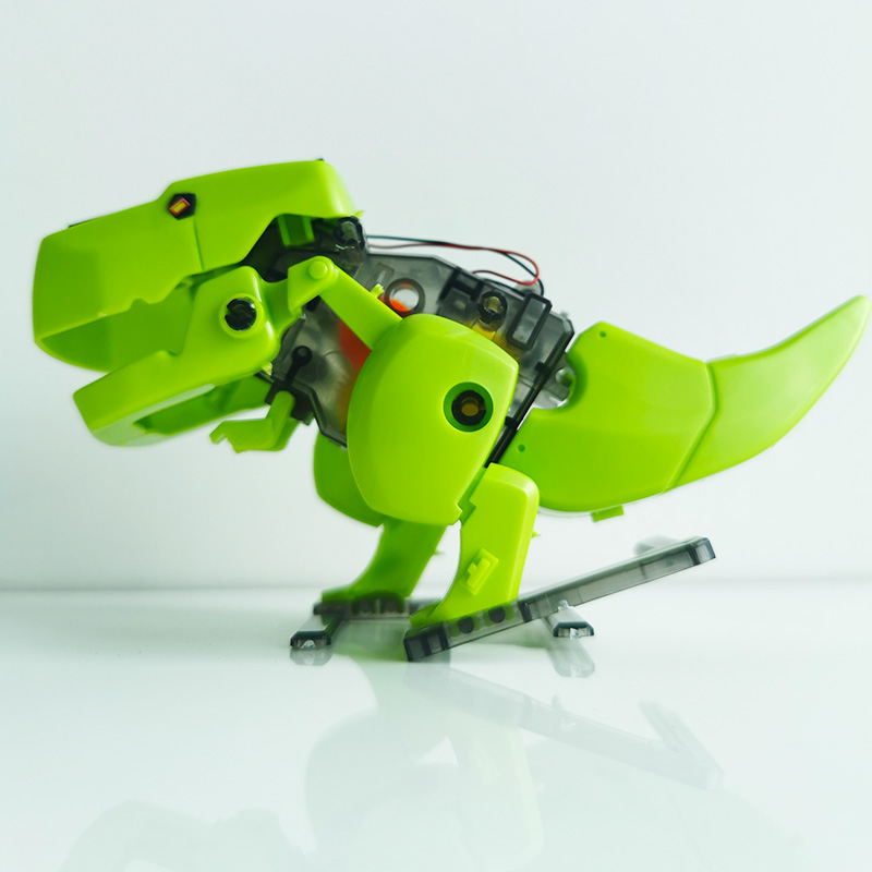 鼎美 绿色太阳能拼装玩具 机甲恐龙3合1款