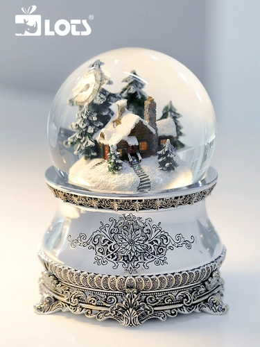 Много снежного сцены хрустальный мяч Jarll Music Box Music Box Advance Dornmants Day Day Dirsting Gird Gift Girls Girls