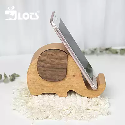 LOTS Elephant Music Box Music Box mobile phone holder ornaments decoration creative lazy bracket cute desktop Wood
