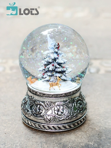 Много снежного сцены хрустальный мяч Jarll Music Box Music Box Advance Dornmants Day Day Dirsting Gird Gift Girls Girls